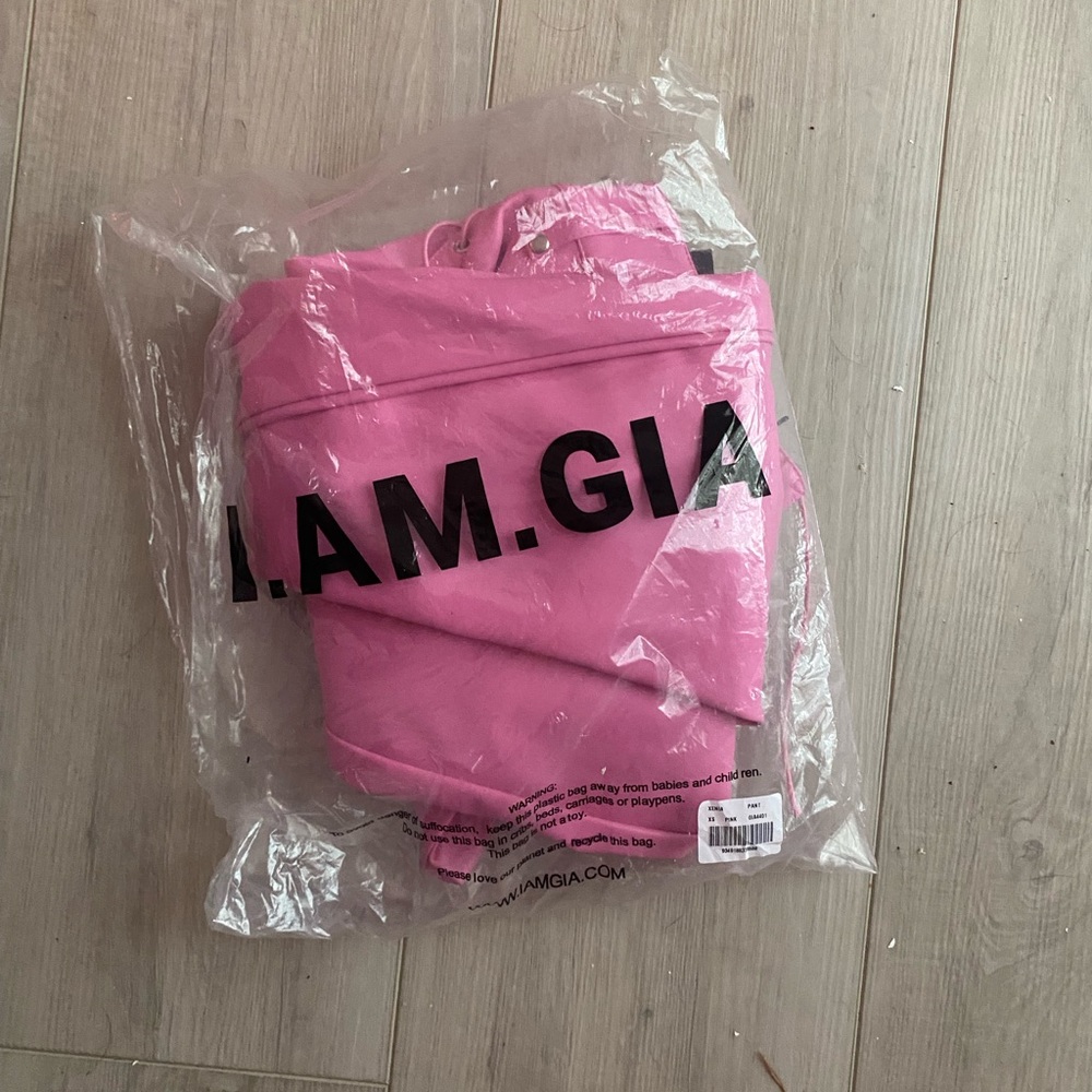 I.AM.GIA Pink Lace-Up High-Waist Pants - Picture 5 of 7